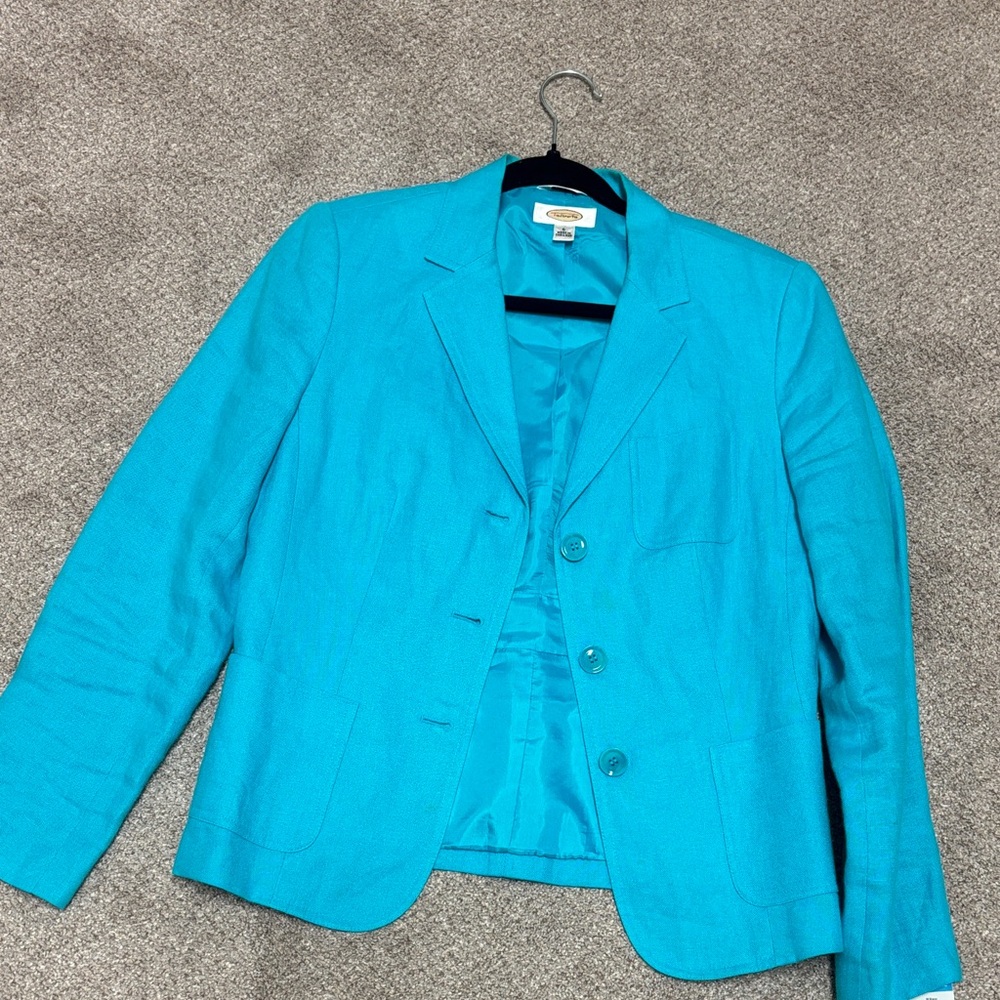 Talbots Turquoise Women's Blazer - Single-Breasted
